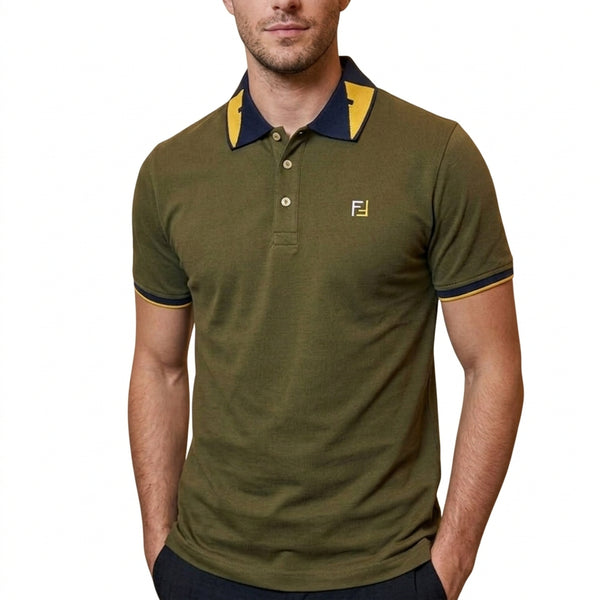 Premium Exclusive High-End Authentic Polo Tee with Contrast Trim