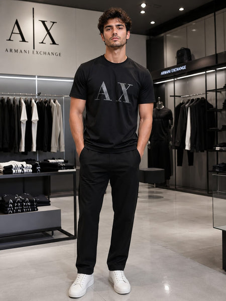 Premium Exclusive High-End Authentic Crew-Neck T-Shirt with Bold Lettering