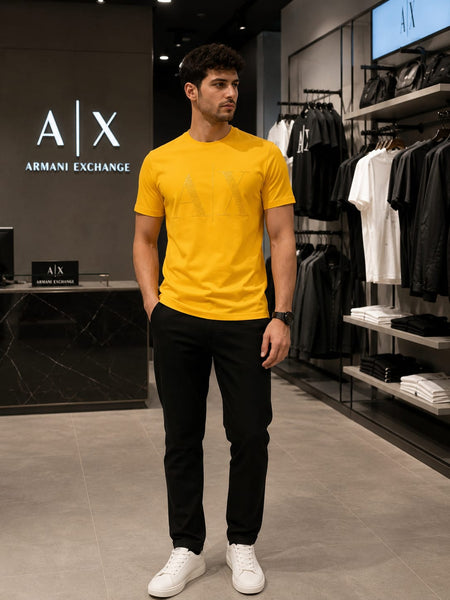 Premium Exclusive High-End Authentic Crew-Neck T-Shirt with Bold Lettering