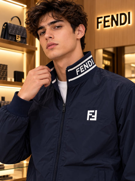 Premium Exclusive High-End Authentic Navy Lightweight Windcheater Jacket