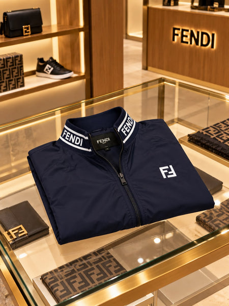 Premium Exclusive High-End Authentic Navy Lightweight Windcheater Jacket
