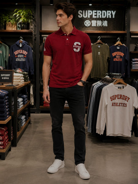 Premium Exclusive High-End Authentic Classic Polo Tee with Bold Chest Graphic
