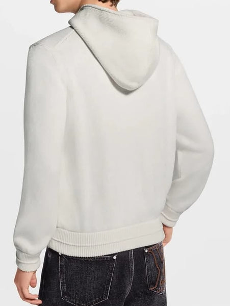 Premium White Hooded Sweatshirt for Men – Stylish & Comfortable Pullover