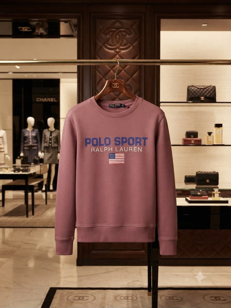Premium Dusty Pink Polo Sport Sweatshirt for Women