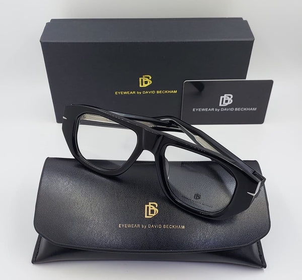 Eyewear  Black Full-Rim Square Eyeglasses with Gold-Accent Temples