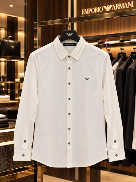 Men's Premium Regular Fit Full-Sleeve Formal Shirt with Logo Detail