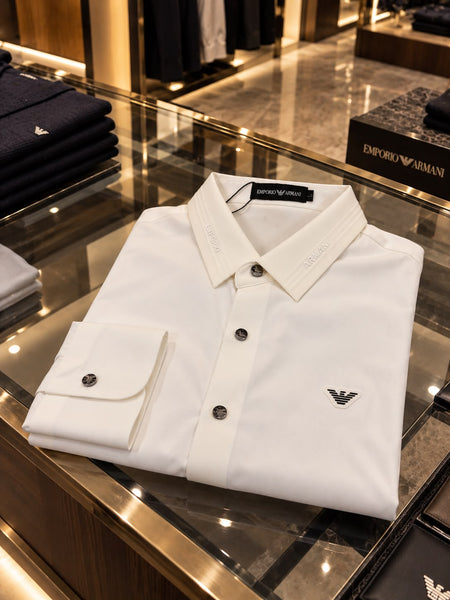Men's Premium Regular Fit Full-Sleeve Formal Shirt with Logo Detail