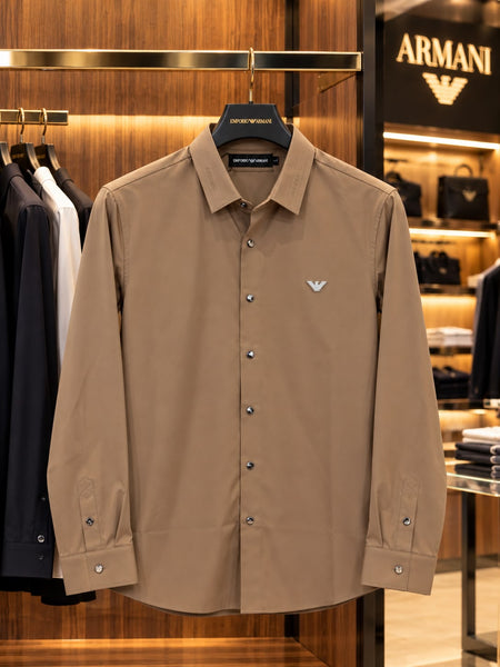 Men's Premium Regular  Fit Full-Sleeve Casual Shirt with Chest Logo Detail