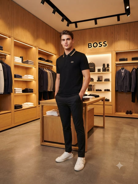 Premium Black Branded Polo T-Shirt for Men