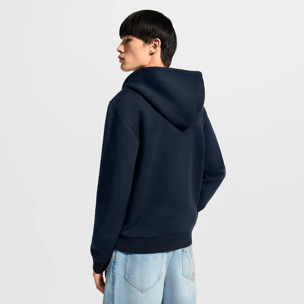 Men's Premium Full-Sleeve Zip-Up Hoodie with Drawstring Hood and Logo Detail