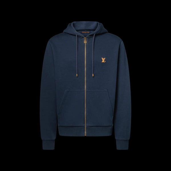 Men's Premium Full-Sleeve Zip-Up Hoodie with Drawstring Hood and Logo Detail
