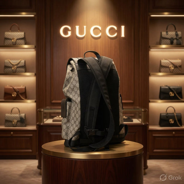 Premium Exclusive Monogram Canvas-Trim Backpack