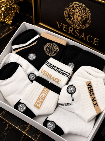 Premium Soft Cotton Crew Socks 5-Pack Set