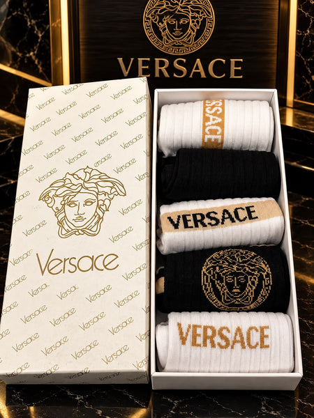 Premium Soft Cotton Crew Socks 5-Pack Set