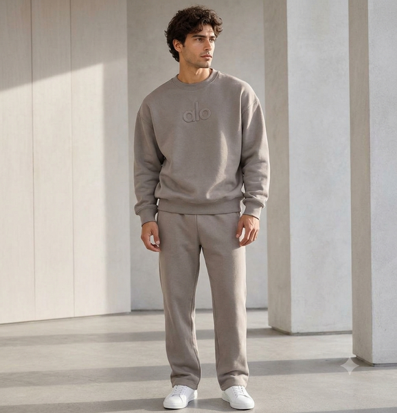 Premium Minimalist Black Crewneck Pullover