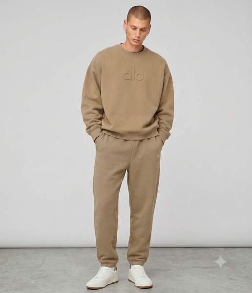 Premium Minimalist Black Crewneck Pullover