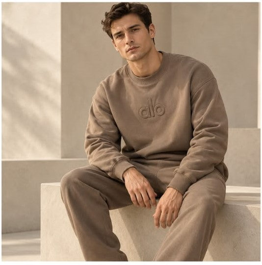 Premium Minimalist Black Crewneck Pullover