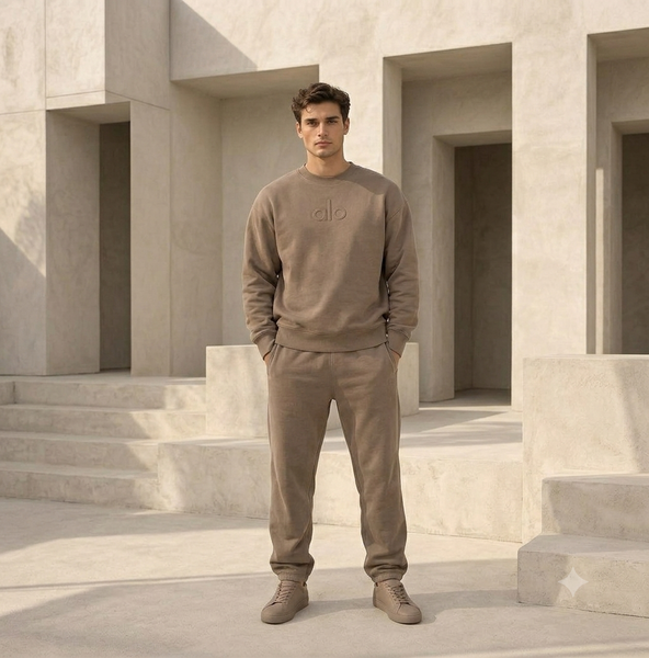 Premium Minimalist Black Crewneck Pullover