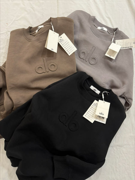 Premium Minimalist Black Crewneck Pullover