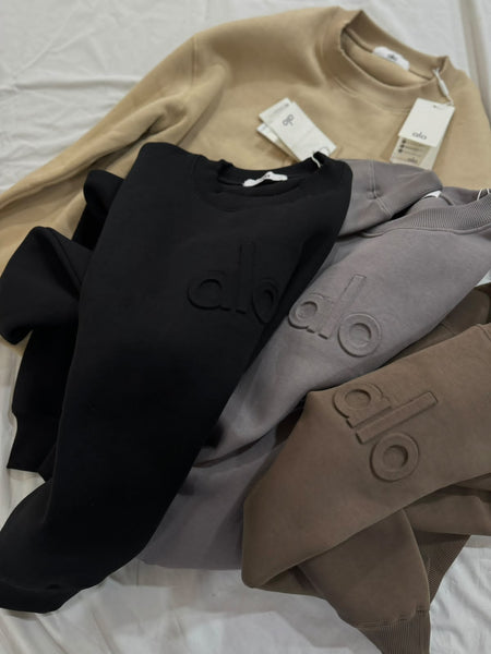 Premium Minimalist Black Crewneck Pullover