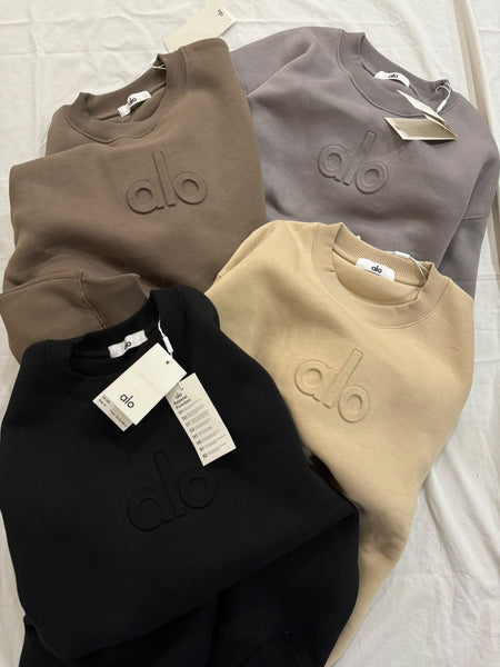 Premium Minimalist Black Crewneck Pullover
