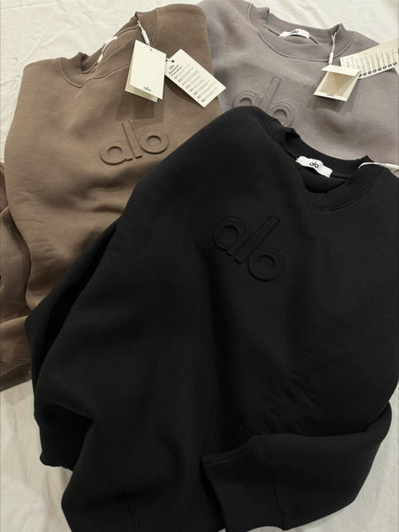 Premium Minimalist Black Crewneck Pullover