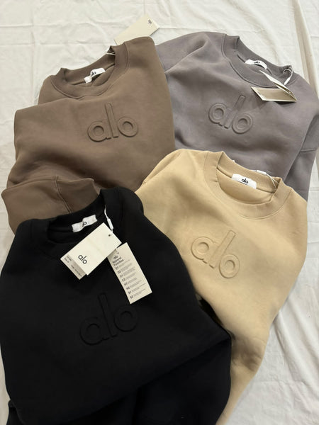 Premium Minimalist Black Crewneck Pullover