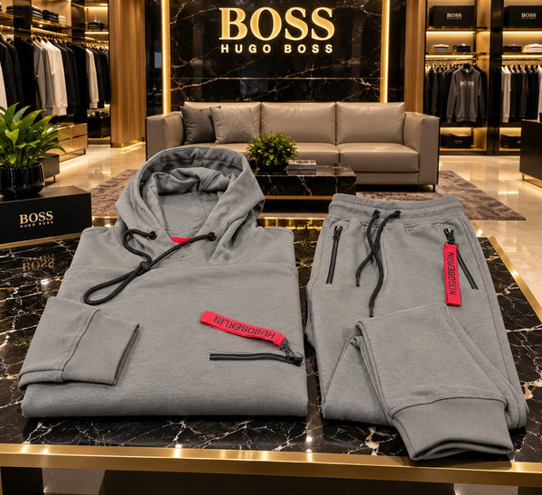 Premium Minimalist Grey Tracksuit Set