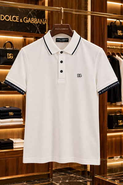 Premium Exclusive High-End Quality Authentic Soft Cotton White Polo Tee Shirt for Men