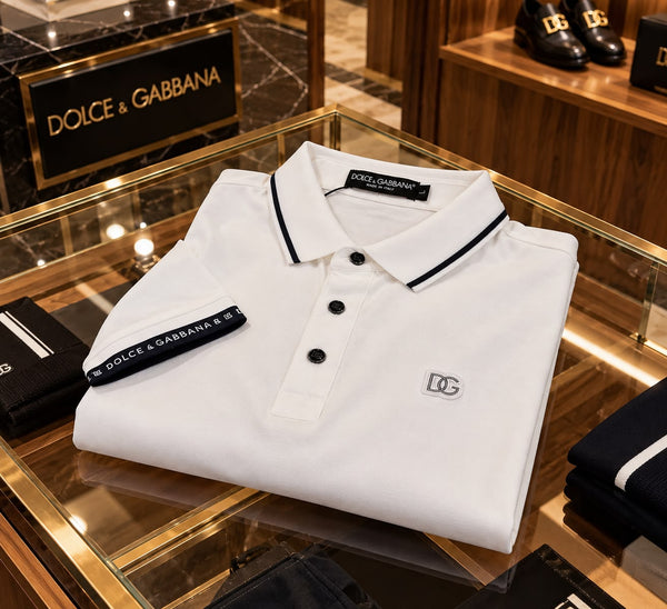 Premium Exclusive High-End Quality Authentic Soft Cotton White Polo Tee Shirt for Men