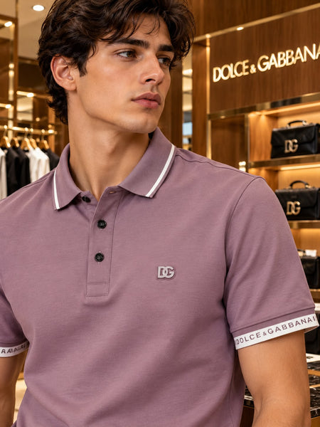 Premium Exclusive High-End Quality Authentic Soft Cotton Purple Polo Tee Shirt for Men