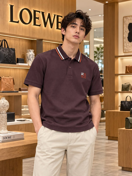Premium Exclusive High-End Quality Authentic Soft Textured Burgundy Polo Tee Shirt for Men