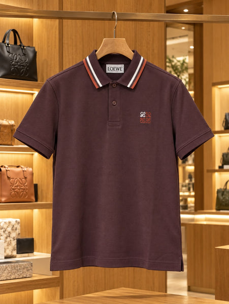Premium Exclusive High-End Quality Authentic Soft Textured Burgundy Polo Tee Shirt for Men
