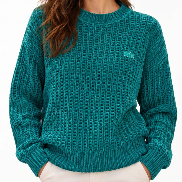 Premium Exclusive High-End Quality Soft Knit Teal Ladies Pullover Sweater for Women