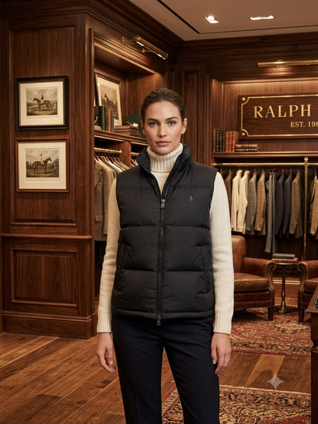 Women's Sleeveless Padded Quilted Puffer Vest Jacket