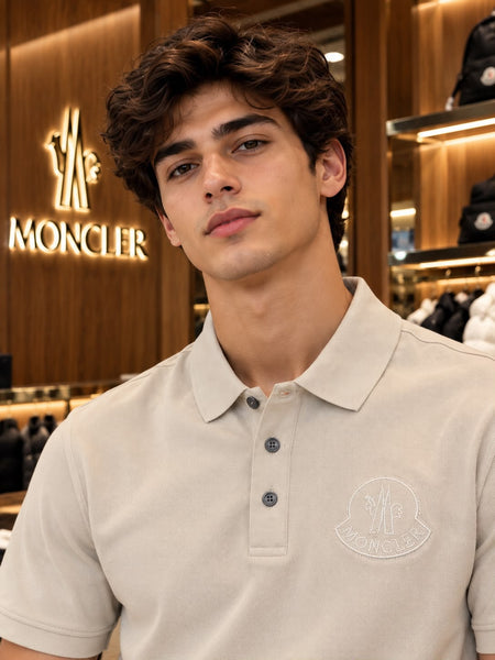 Premium Exclusive High-End Soft Classic Fit Short Sleeve Beige Polo Tee for Refined Everyday Style