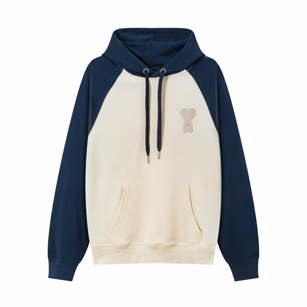 Premium Exclusive High-End Soft Fleece Color Block Raglan Sleeve Hoodie for Casual Comfort Style