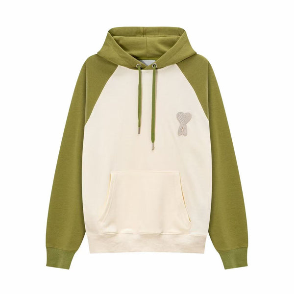 Premium Exclusive High-End Soft Fleece Color Block Raglan Sleeve Hoodie for Casual Comfort Style