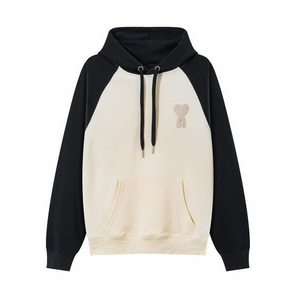Premium Exclusive High-End Soft Fleece Color Block Raglan Sleeve Hoodie for Casual Comfort Style