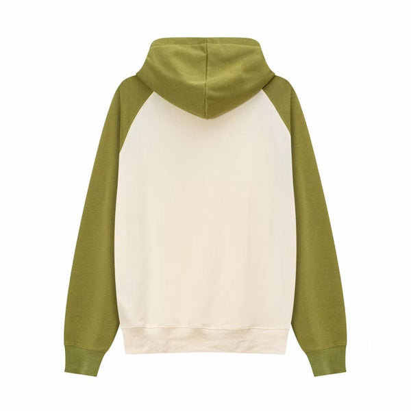 Premium Exclusive High-End Soft Fleece Color Block Raglan Sleeve Hoodie for Casual Comfort Style