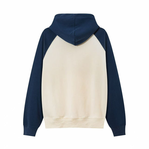 Premium Exclusive High-End Soft Fleece Color Block Raglan Sleeve Hoodie for Casual Comfort Style