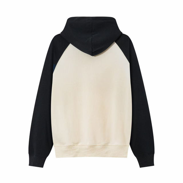 Premium Exclusive High-End Soft Fleece Color Block Raglan Sleeve Hoodie for Casual Comfort Style