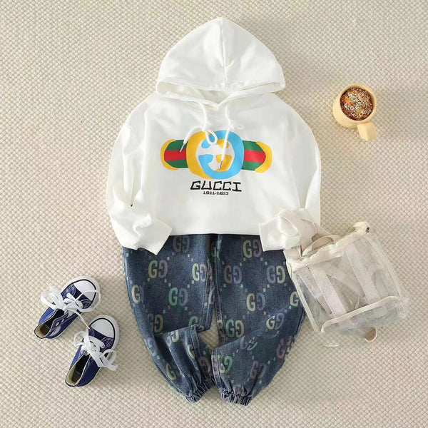GG Interlocking  Graphic Print  Cute Track set  For Kids