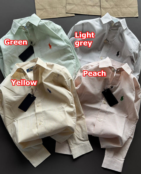 Premium Regular Fit Striped Stretch Shirt