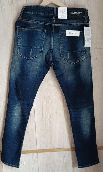 Men’s Distressed Skinny Fit Denim Jeans, Rugged Style