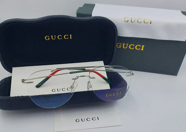 Luxury Lightweight Eyewear For Men Rimless Gold Metal  Optical Frame