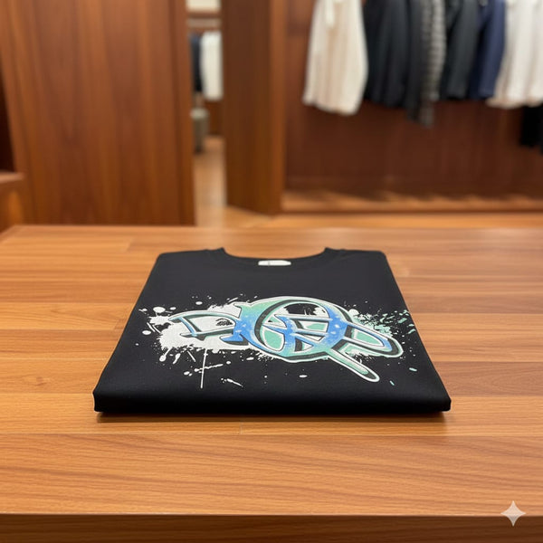 Premium Oversized  Graphic Print Logo T-Shirt