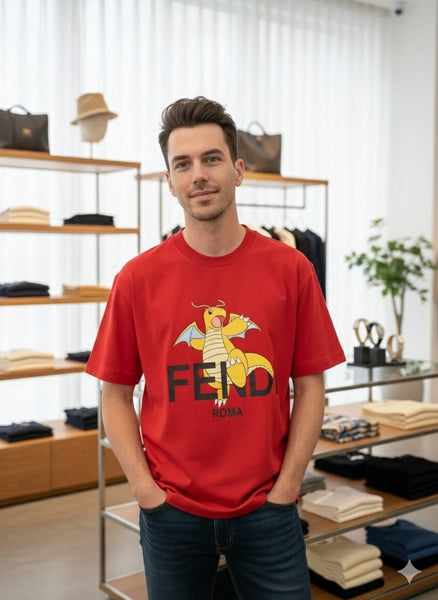 Luxury FRGMT Pokemon Drop Shoulder T-shirt