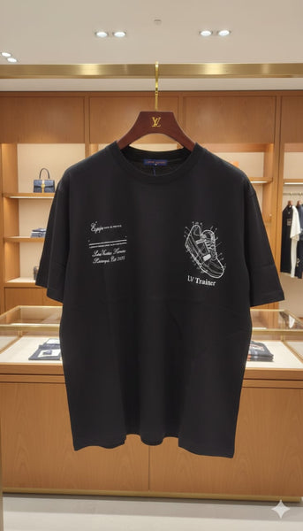Trainers Pattern Logo Effect Drop Shoulder T-Shirt