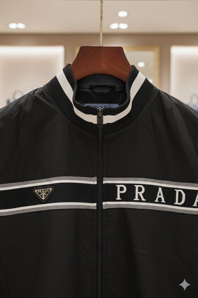 Premium Black Zip-Up Designer Jacket